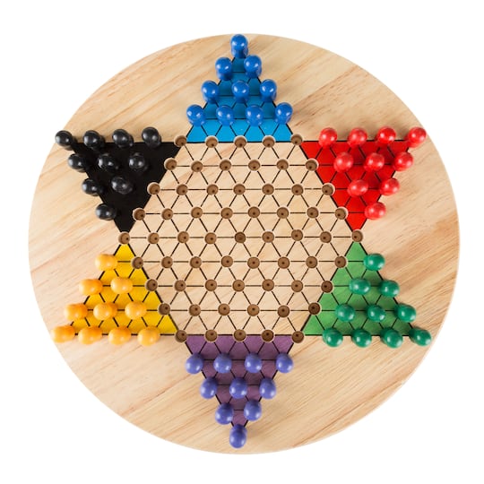 Toy Time Wooden Chinese Checkers Board Game Set